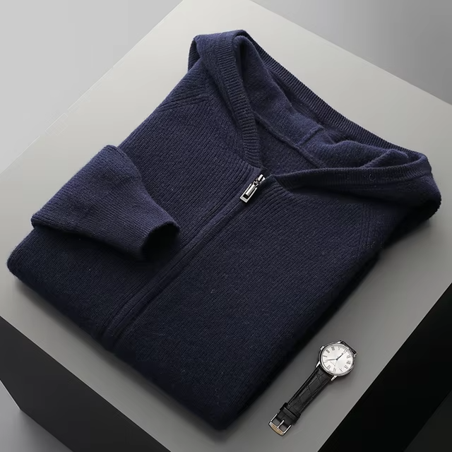 EXTRAFINE MERINO ZIPPED HOODIE