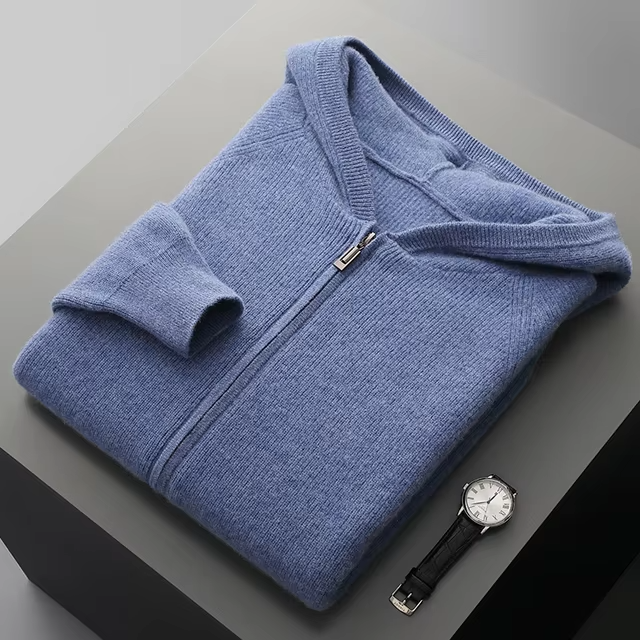 EXTRAFINE MERINO ZIPPED HOODIE