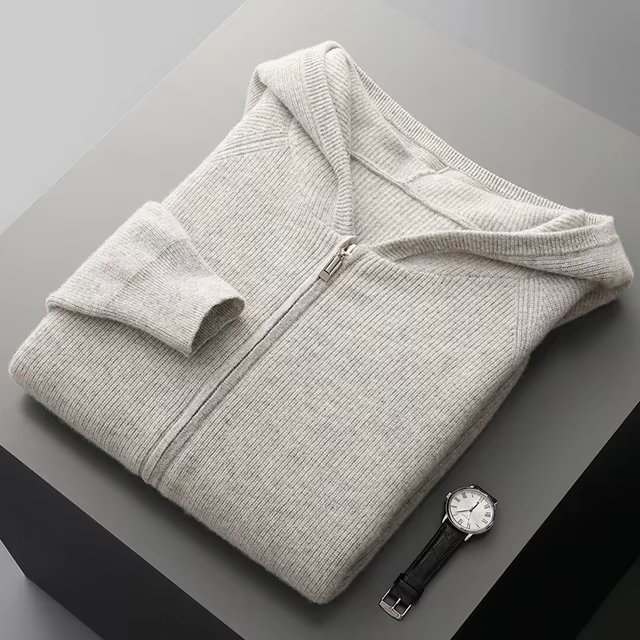 EXTRAFINE MERINO ZIPPED HOODIE