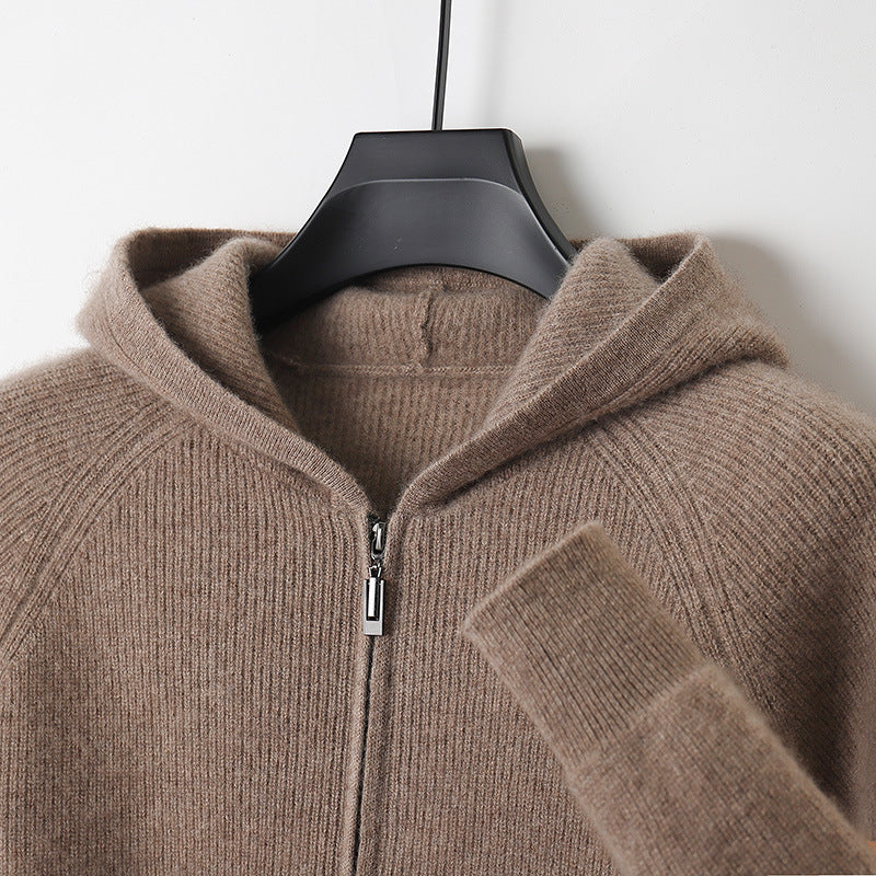 EXTRAFINE MERINO ZIPPED HOODIE