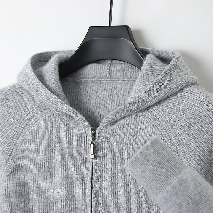 EXTRAFINE MERINO ZIPPED HOODIE