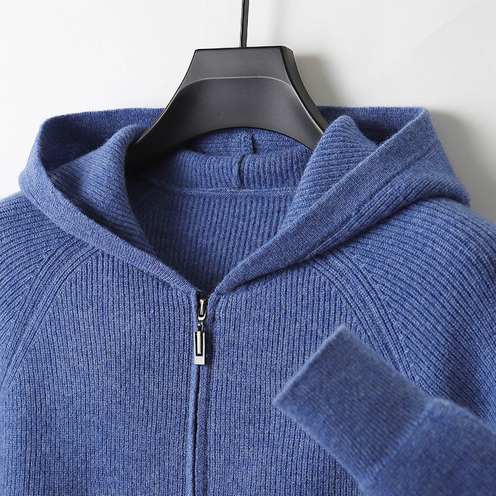 EXTRAFINE MERINO ZIPPED HOODIE