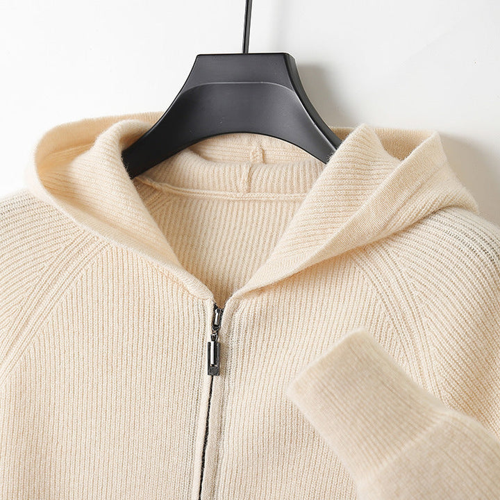 EXTRAFINE MERINO ZIPPED HOODIE